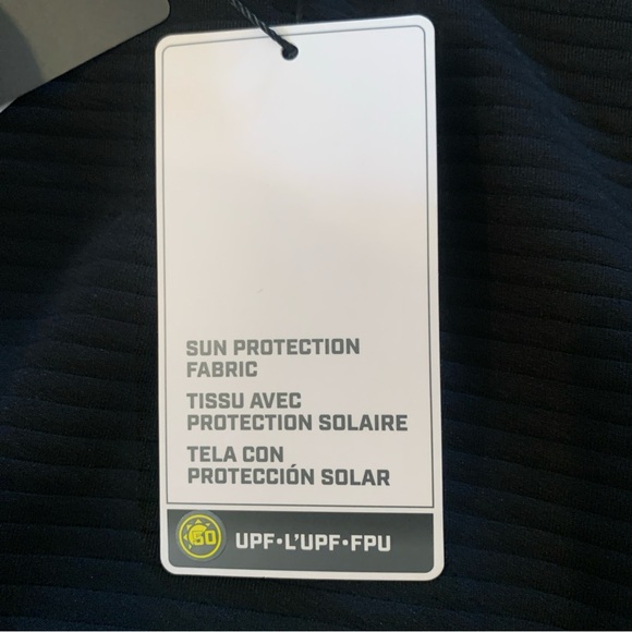 New Men’s Callaway Opti Dri Caviar Black 1/4 Zip Ribbed Mock Pullover Sz L UPF50 - Picture 7 of 10